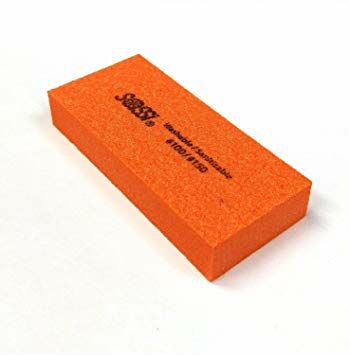 SASSI USA 2-Way Mini Emery Block Oranž Küüneviil klots, 2 poolt, pestav, kauakestev 100/150